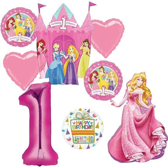 Princess 1st Birthday Party Supplies Sleeping Beauty Balloon Bouquet Decorations