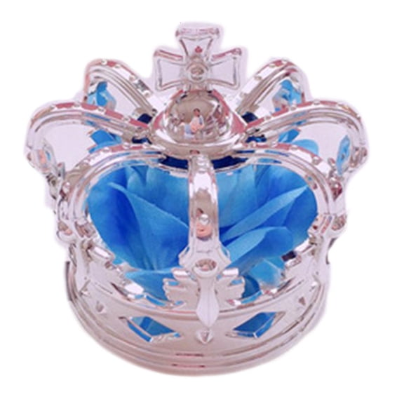 Princess 3D Crown Luxuries Artificial Rose Flower Headdress Hair Accessories with Clips Ribbon