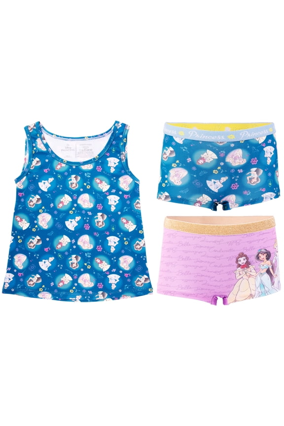 Character Toddler Girl Tank Top and Boyshorts Set, 3-Piece, Sizes 2T-4T