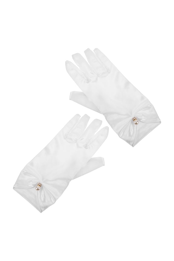 Princess Accessories Wedding Gloves for Bride Women's White