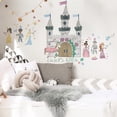 thumbnail image 1 of Princess And Knight Castle Peel And Stick Giant Wall Decal With Alphabet, 1 of 7