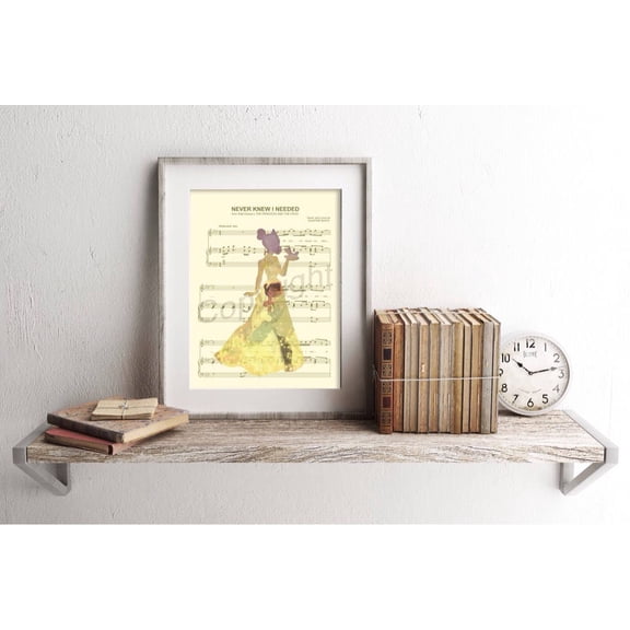 Princess And The Frog Kiss Sheet Music Wall Art Print