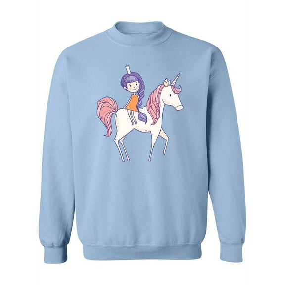 Princess And Unicorn. Sweatshirt Women -Image by Shutterstock, Female XX-Large