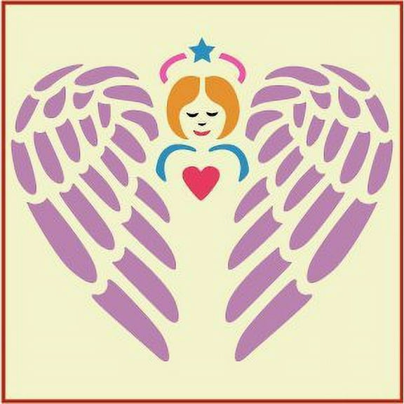 Princess Angel Stencil - Children Kids Drawing Sidewalk Chalk Washable Plastic Fun Art DIY Template Reusable Laser Cut Mylar Template for Painting Home Decor DIY Crafts - The Artful Stencil