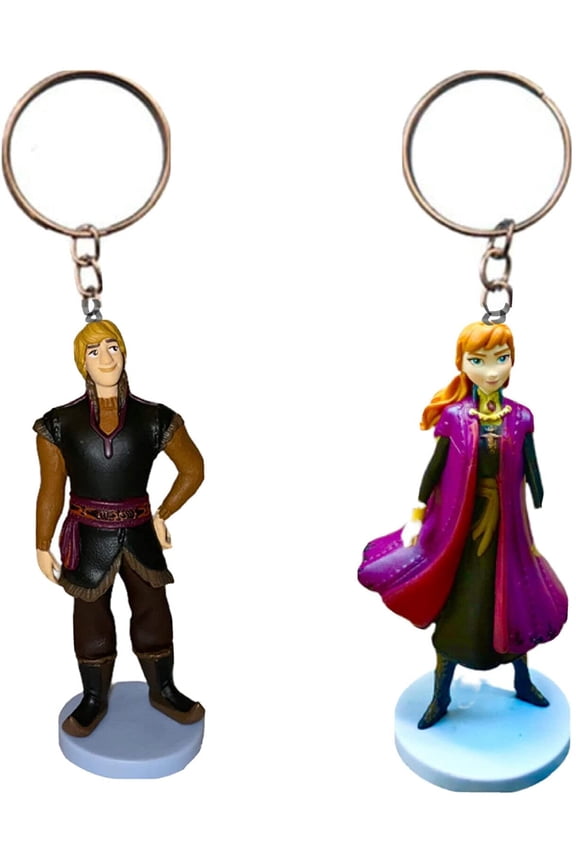 Princess Anna & Kristoff PVC Key Ring Keychain Ornament Figure Frozen 3