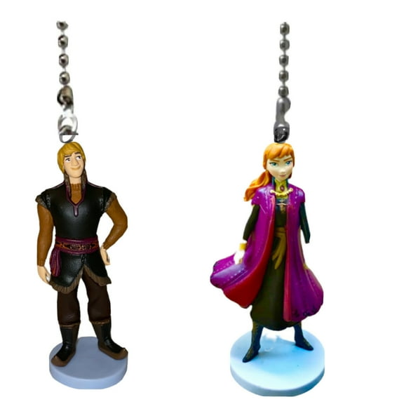 Princess Anna & Kristoff Pvc Fan Lamp Light Pull Chain Figure Frozen Disney New