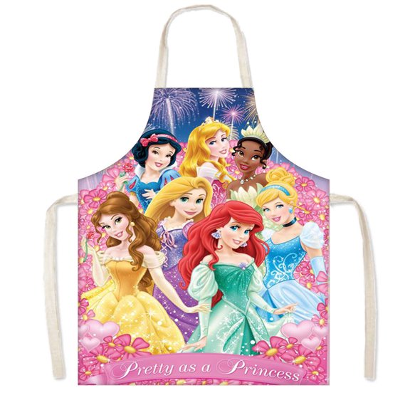 Princess Aprons Adjustable, BBQ Waterproof & Oil-Proof Aprons  Cute Gifts  75x65cm
