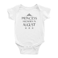thumbnail image 1 of Princess Are Born In August Funny Announcement Baby Bodysuit Unisex, 1 of 5