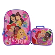Princess Backpack with Lunchbox, Alternate, color, PURPLE/ PINK MULTI