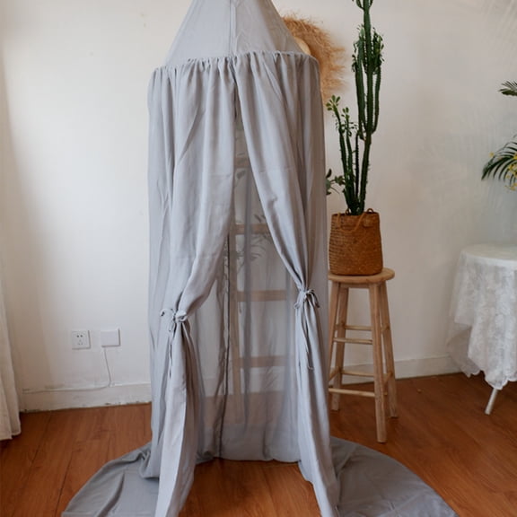Princess Bed Canopy for Girls, Extra Large Hanging Canopy for Bed, Dreamy Play Tent for Girls Room Bedroom Decoration, Breathable Canopy Bed Curtain for Children Reading Nook - Elegant Gray