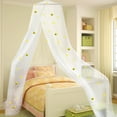 thumbnail image 1 of Princess Bed Canopy with Lights for Kids Round Dome Bed Curtain Canopy Elegant Bed Netting Canopy Hanging Mosquito Net Bed Canopy Large Bed Cover Net Machine Washable for Bedroom Hammocks Patios, 1 of 8