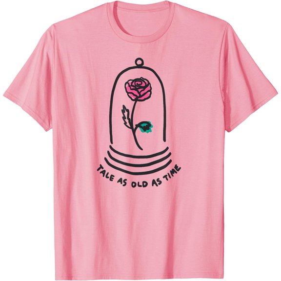 Princess Belle Beauty and the Beast Quote DTG Print Unisex T-Shirt,Light Pink Color,Size M