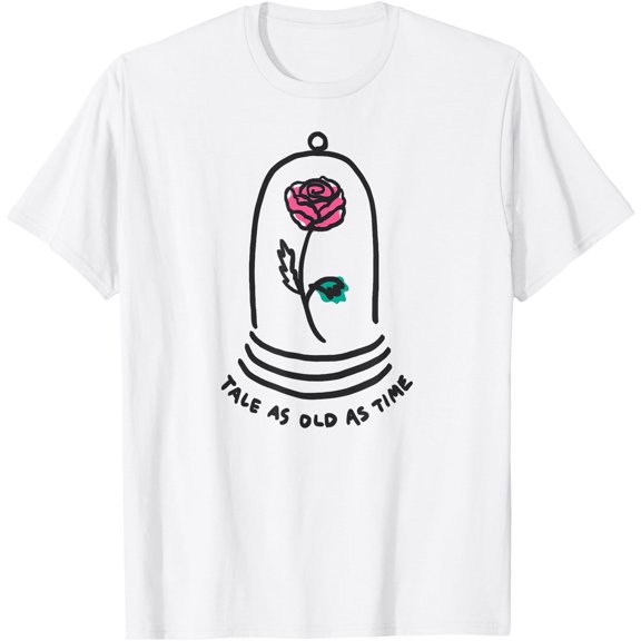 Princess Belle Beauty and the Beast Quote DTG Print Unisex T-Shirt,White Color,Size L