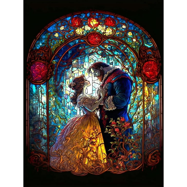 DIY 5D Stained Glass Diamond Painting Kits
