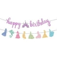 thumbnail image 1 of Princess Birthday Banner Decorations - Pink Happy Birthday Garland Glitter Bunting for Girls Coquette Birthday Party Decorations Favor Supplies, 1 of 10