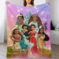thumbnail image 1 of Princess Blanket, Black Ariel, Tiana, Moana, Elena, Jasmine, Throw Blanket, Personalized, 1 of 8