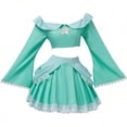 thumbnail image 1 of Princess Blue Dress Sexy Costume Outfit Top Skirt for Teen Women, 1 of 8