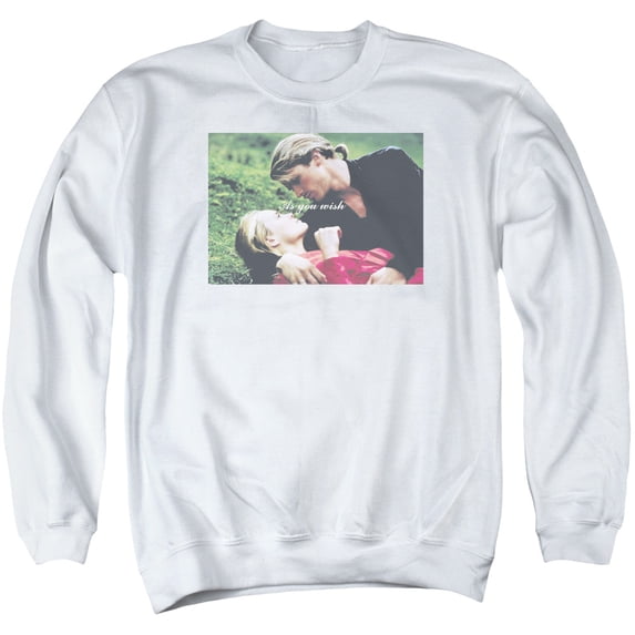 Trevco Sportswear PB156-AS-3 Princess Bride As You Wish Adult Crewneck Sweatshirt, White - Large