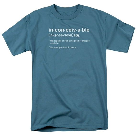 Princess Bride Definition Mens Short Sleeve Shirt (Slate, )