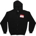 thumbnail image 1 of Princess Bride Hello My Name is Badge Adult Zip Hoodie, XX-Large, 1 of 2