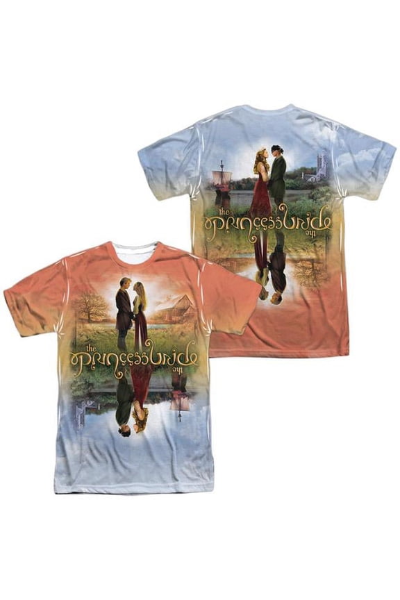 men's princess bride double sided print sublimated t-shirt, sub white, small