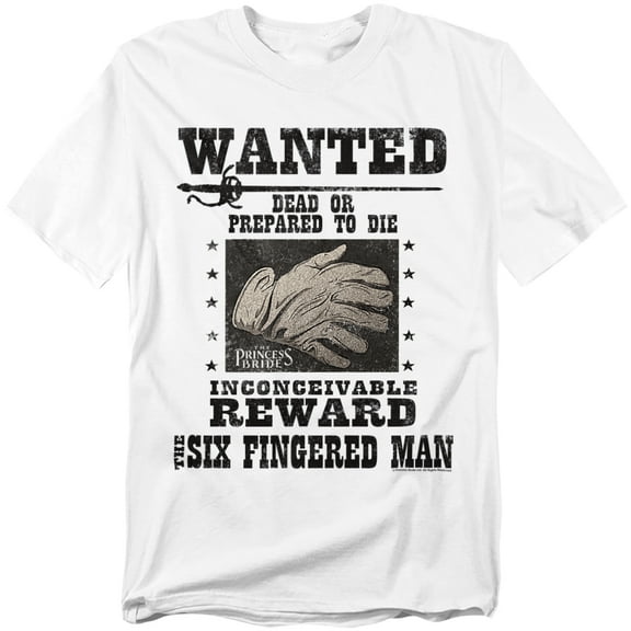 Princess Bride T-Shirt Wanted 6 Fingered Man Unisex Graphic Tee for Men & Women