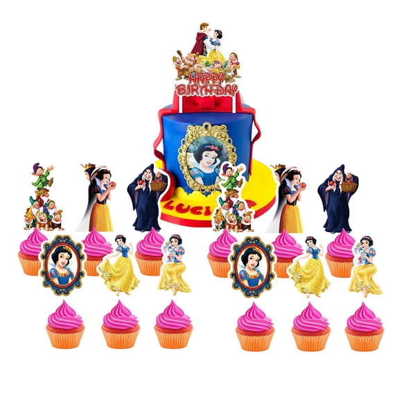 Princess Cake Topper CupcakeS Set Birthday Party Supplies Decoration Decor Kit