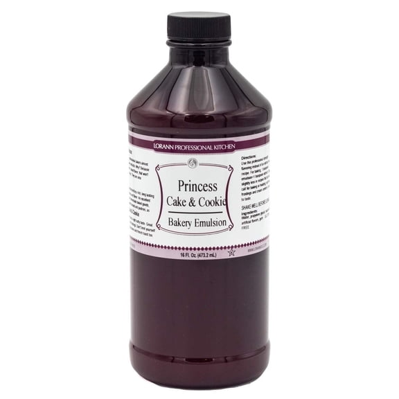 LorAnn Oils Princess Cake and Cookie Flavoring For Baking - Emulsion Princess Cake and Cookie Extract Substitute - 16 oz