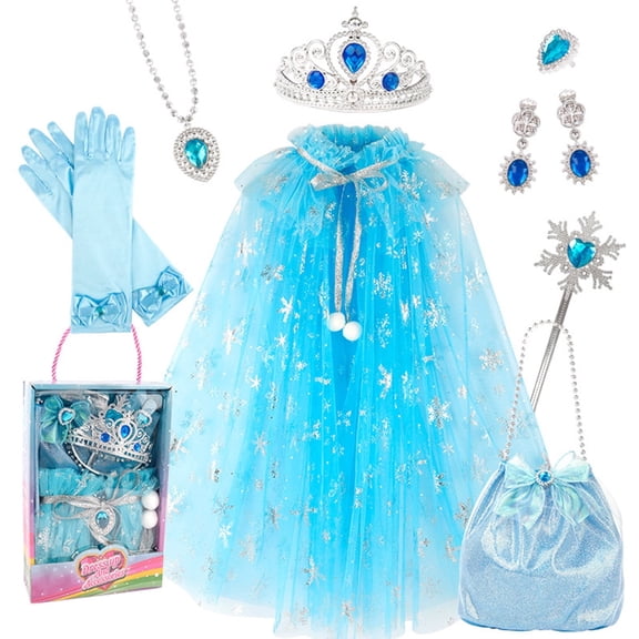 Princess Capes with Princess Dress up Accessories, Birthday Christmas Gifts for 3 4 5 6 Years