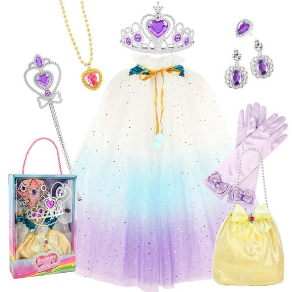 Princess Capes with Princess Dress up Accessories, Birthday Christmas Gifts for Toddles Girls 3 4 5 6 Years