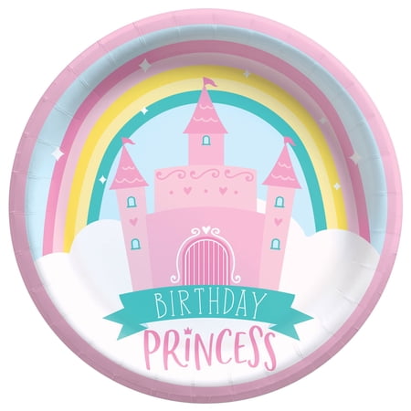 Princess Castle Birthday Large Paper Plates (8ct)