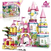 Princess Castle Building Toys for Girls Ages 6-12 Compatible with Lego, 1000 PCS Pink Palace STEM Blocks Set with Dream Palace and Carriage