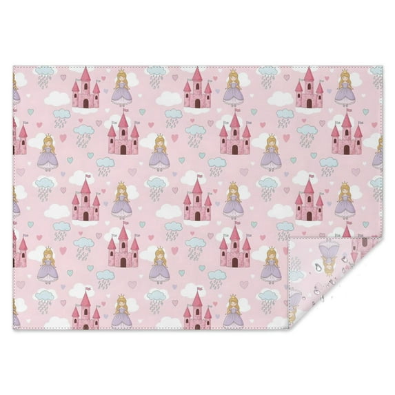 Princess Castle Cloud Pattern Rectangle Tablecloth 60"x84",Waterproof Polyester Rectangle Table Cloth, Wipeable Spillproof Polyester Tablecloth for Dining, Camping, Indoor and Outdoor