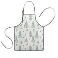 thumbnail image 1 of Princess Castle Flower Pattern Kids Aprons for Girls and Boys,Adjustable Neck Strap Toddler Aprons for Kids Cooking Baking, 1 of 6
