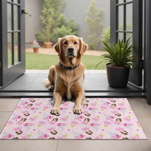 Princess Castle Pattern Door Rugs,Washable Non Slip Door Mats Indoor,Decorative Door Mats,Entry Mat Indoor for Entrance,Bedroom,Kitchen,Bathroom,20"x32"