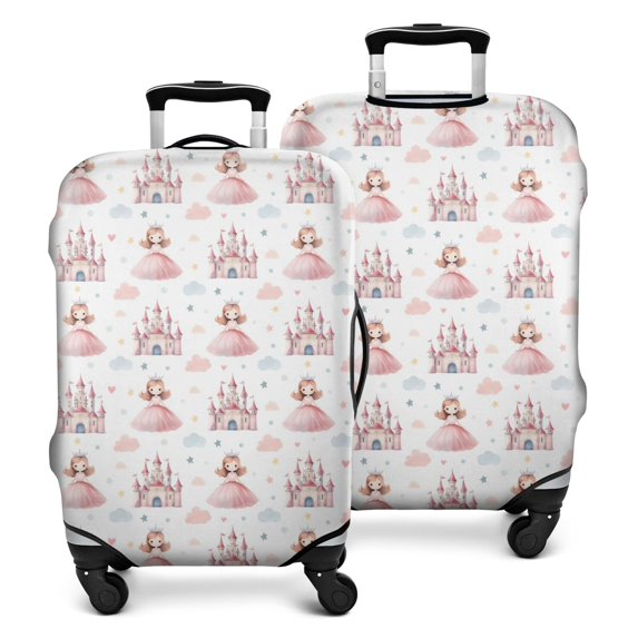 Princess Castle Pattern Luggage Cover Fashion Suitcase Cover Baggage Covers Fit 25-28 Inch Luggage (Go Travel)