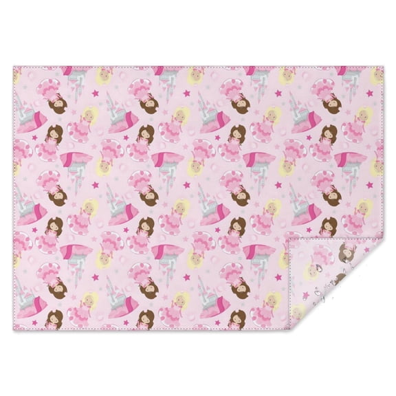 Princess Castle Pattern Rectangle Tablecloth 60"x84",Waterproof Polyester Rectangle Table Cloth, Wipeable Spillproof Polyester Tablecloth for Dining, Camping, Indoor and Outdoor