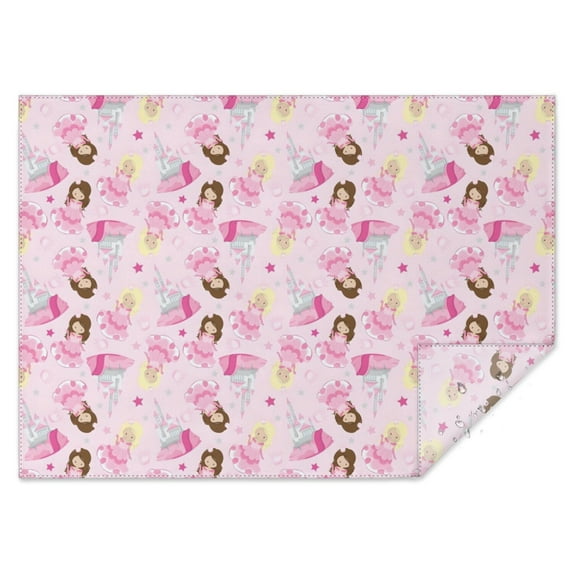 Princess Castle Pattern Rectangle Tablecloth 60"x84",Waterproof Polyester Rectangle Table Cloth, Wipeable Spillproof Polyester Tablecloth for Dining, Camping, Indoor and Outdoor