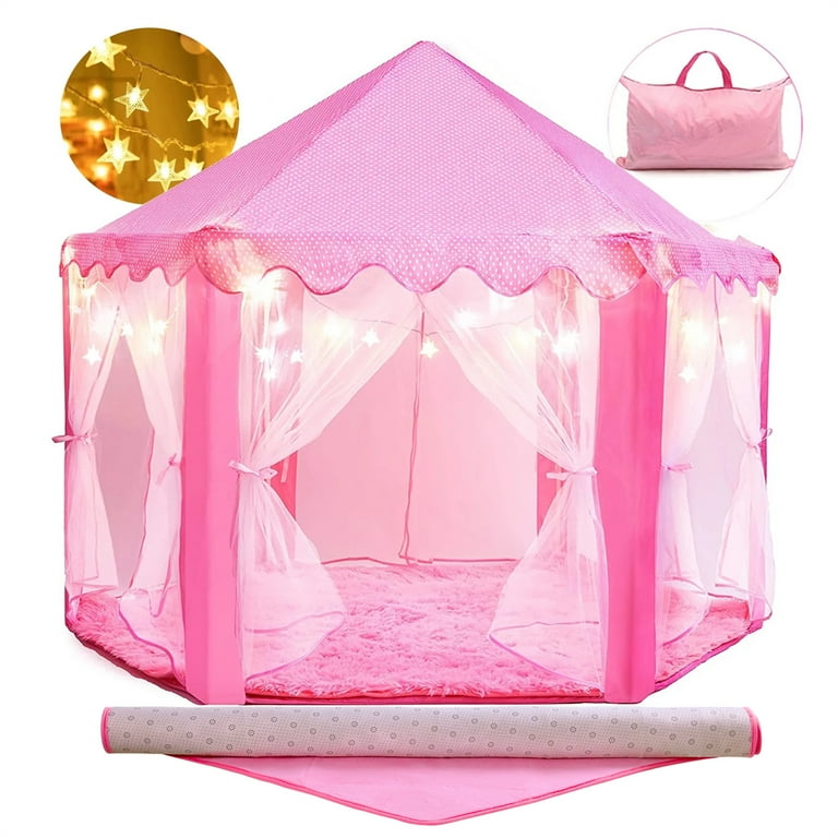 Princess Castle Play Tent Girls Kids Large Playhouse Toy Pink