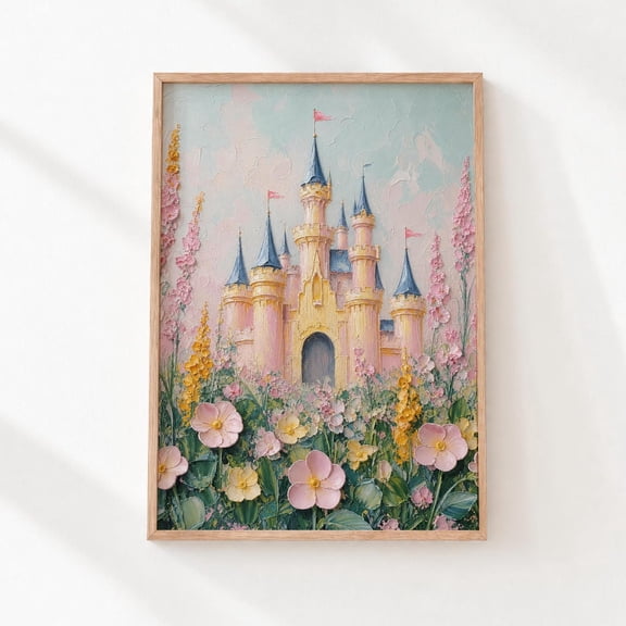 Princess Castle Wall Art Fantasy Decor Living Room Bedroom Office