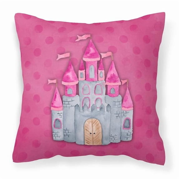 Princess Castle Watercolor Fabric Decorative Pillow
