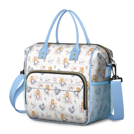 Princess and Cat Pattern Womens Lunch Box for Work,Insulated Large Lunch Bag for Tween and Teen,Loncheras Para Mujer,Leakproof Adult Lunch Bag for Work,Beach,Travel,Picnic,Camping