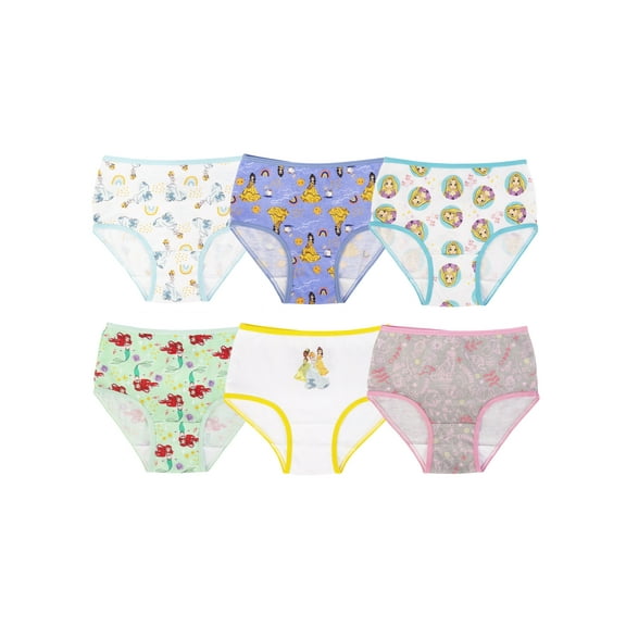 Character Toddler Girl Briefs Underwear, 6-Pack, Sizes 2T-4T