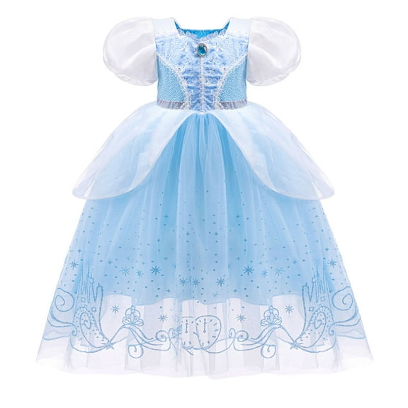 Princess Cinderella Costume for Girls Halloween Carnival Fancy Dress for Cosplay