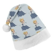Princess Cinderella Santa Hat,Christmas Hat,Xmas Holiday Hat for Children Gifls boys Christmas Decorations Holiday Party Supplies