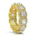 thumbnail image 1 of Princess Cluster CZ Eternity Band Hip Hop Ring, 1 of 1
