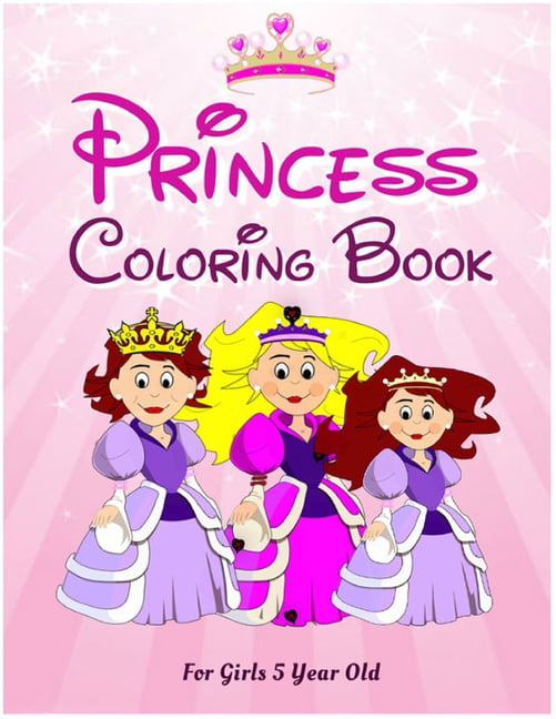 book　Illustrations　for　Princess　children's　pages　Book　year　50　coloring　kids　Coloring　4-8　Cute　For　Girls　Old　then　Year　More　A　old　activity　and　(Paperback)