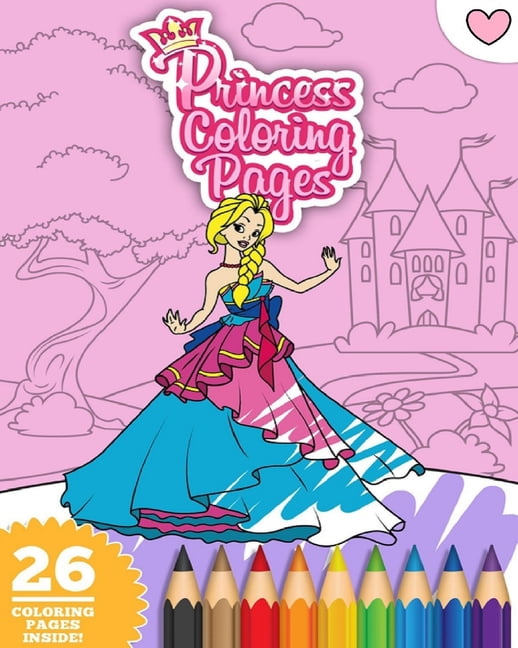 Princess Coloring Book: For Kids Ages 4-8 (Awesome Designs): a great coloring book packed with ...