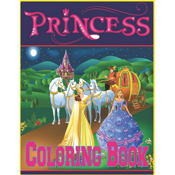 Princess Coloring Book : This is a fun book. I have a lot of funny cartoons in this book and a lot of tempting moments that will touch your mind. (Paperback)