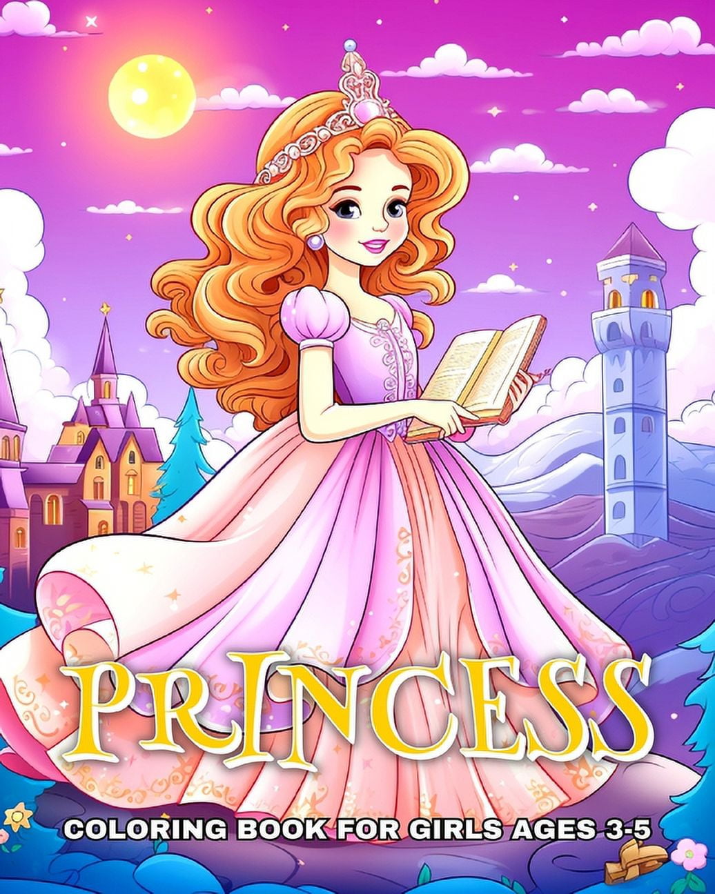 Princess Coloring Book for Girls Ages 3-5: Coloring Pages for Girls ...